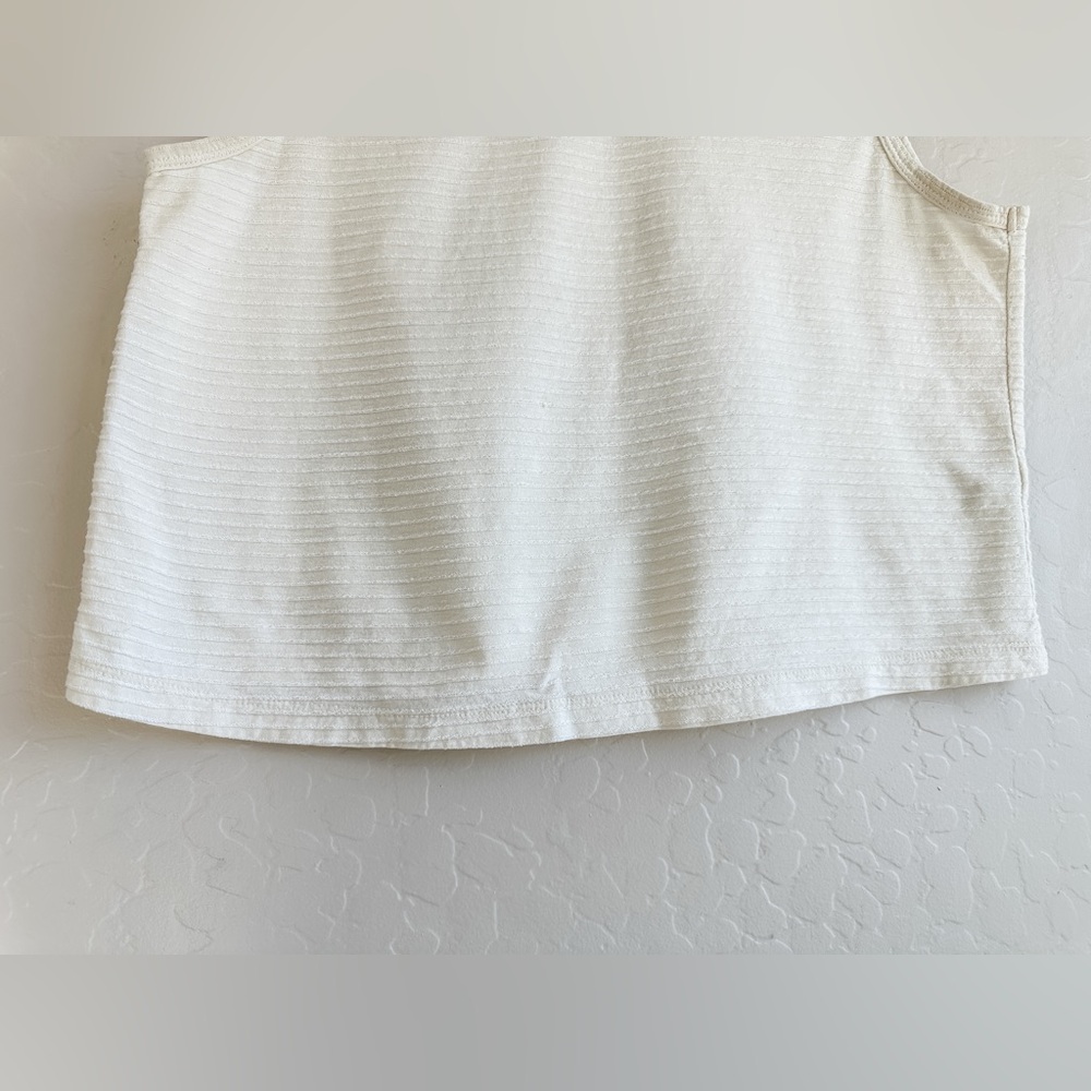 Marine Layer Lydia Textured Stripe Tank Top Women’s Cream - Medium - Picture 7 of 11